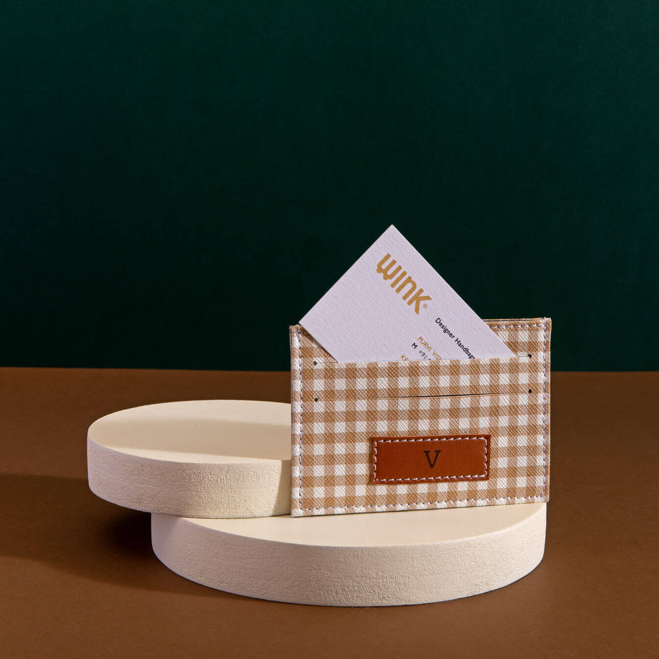 Pattern Of Joy Brown Card Holder 1 Brown Card Holder