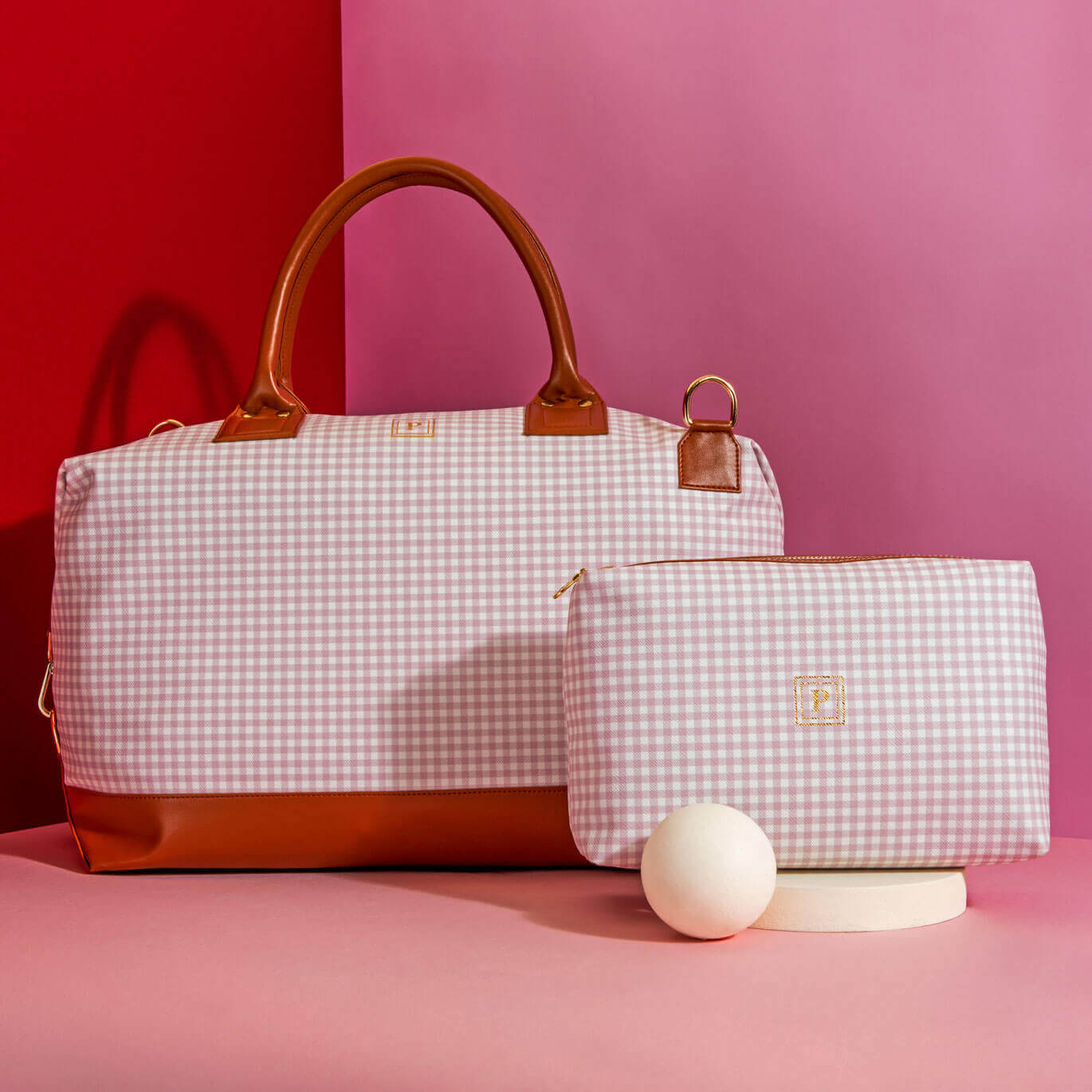 Pattern Of Joy Pink Duffle Bag